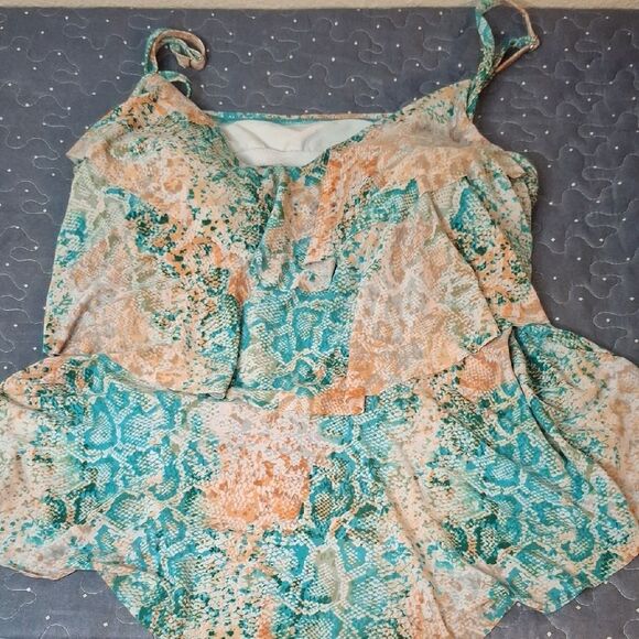 Aqua Green Women's Tankini Swim Top size XL - Picture 1 of 5